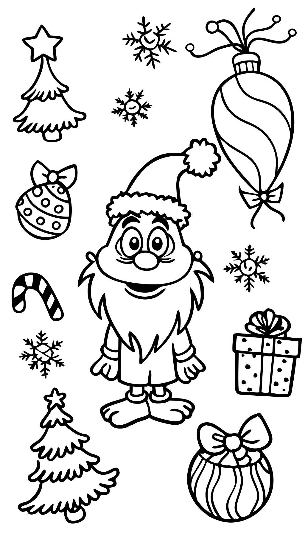 coloriage de grinch de Noël